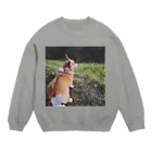 喪黒SHOPの元旦から深く遠い目をしているいぬ（コーギー） Crew Neck Sweatshirt