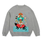 有明ガタァ商会のガターシャ様 Crew Neck Sweatshirt