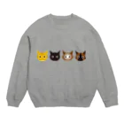 chopper'sのねこず ４匹 Crew Neck Sweatshirt