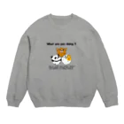 ＢＬＵＥ　ＤＵＣＫの友達だよ！ Crew Neck Sweatshirt