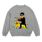 右手リアンうめもと公式の関係ないね Crew Neck Sweatshirt