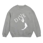 shoko🌺の【DIVE】ドルフィンスイム 白 -イルカとスキンダイビング- Crew Neck Sweatshirt