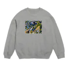 kawa2005のイラストグッズの大地のうねり Crew Neck Sweatshirt