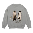 ヤマネコ。の部屋のカワウソの一味 Crew Neck Sweatshirt