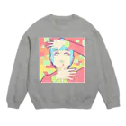 ヨシアキのスーツのお姉さん〜お茶目なポーズ〜 Crew Neck Sweatshirt