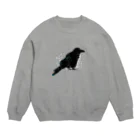 ひねもす屋　2号店のハシブトガラス Crew Neck Sweatshirt