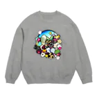 黒葉ロンのガヤガヤ Crew Neck Sweatshirt