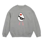 もしもしこちら文鳥のウエストポーチの文鳥 Crew Neck Sweatshirt