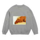 momoのさんぼーの寝癖 Crew Neck Sweatshirt