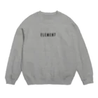 パーソナルジム ELEMENT公式ショップのELEMENT ブラックロゴ アパレル Crew Neck Sweatshirt