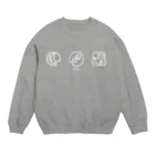 nowhitonの【DOGGYM Shake!】アイコンロゴ（ホワイト） Crew Neck Sweatshirt