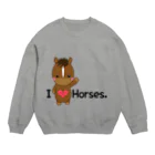 au♡lio アウリオのI love horse. Crew Neck Sweatshirt