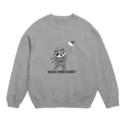 tamaccoのアライグマさん、手洗い？ Crew Neck Sweatshirt