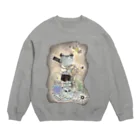 ねんねん虫の涙飛行 Crew Neck Sweatshirt