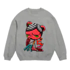 肋骨のピアス命ッッ！！ Crew Neck Sweatshirt