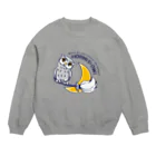 イラスト MONYAAT のCT71 夜の誘惑 HORNED OWL_A Crew Neck Sweatshirt