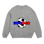 happy_25chanのサッカーボール柄（赤/青） Crew Neck Sweatshirt