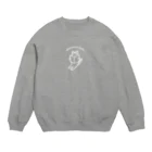 デザイン読書日和の読書猫（白プリント） Crew Neck Sweatshirt