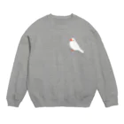 茶原の張り付き文鳥 Crew Neck Sweatshirt