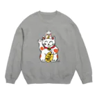 Red & Gold in USAの招き猫　日米親子🐾 Crew Neck Sweatshirt