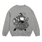 tomidoronのイボタガの衣　モノクロ版 Crew Neck Sweatshirt