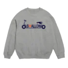 キッズモード某のキックボード風スワローロゴ Crew Neck Sweatshirt