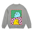 AZNDAショップ！のＰＯＹＯ！あんど　きなこ。 Crew Neck Sweatshirt