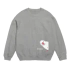 雛乃の文鳥グッズ屋さんのひょっこり白文鳥さん Crew Neck Sweatshirt