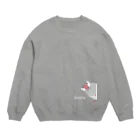 雛乃の文鳥グッズ屋さんのひょっこりシルバー文鳥さん Crew Neck Sweatshirt