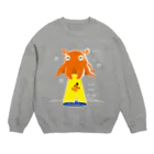 イラスト MONYAAT のたこさんwinなーとメンダコUFO Crew Neck Sweatshirt