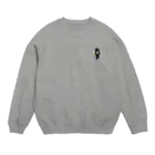 SUIMINグッズのお店の【小】ソフトクリームを急ぎめに運ぶねこ Crew Neck Sweatshirt