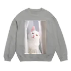 touhaのきょとん顔のおでぶちゃん Crew Neck Sweatshirt