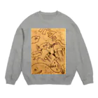 coppepan_brothersのFlying Jet魚君&天麩羅御膳は、25.6度で、揚げる🌟🍤🌟 Crew Neck Sweatshirt