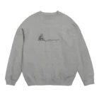 けちゃっぷごはんのお店の自転車ねこ（スイスイバージョン） Crew Neck Sweatshirt