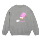 わらびやの向き合うおいしいかまぼこ（かまぼこ） Crew Neck Sweatshirt