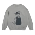 百瀬たろうのうしろすがた(ネイビー) Crew Neck Sweatshirt