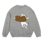 きゃべつばたけのねこは肉食獣 Crew Neck Sweatshirt