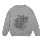 PygmyCat　suzuri店のPygmyCat(黒線ver) Crew Neck Sweatshirt