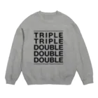 SaaStyle -サースティル-のT2D3（黒プリント）カットソー Crew Neck Sweatshirt