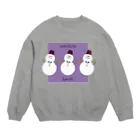 Hinaのまるくて かわいい purple Crew Neck Sweatshirt