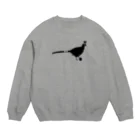 BitStarTの王冠とキジとサッカー Crew Neck Sweatshirt