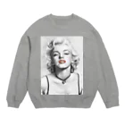 ねこがすき。のマリリン・モンロー Crew Neck Sweatshirt