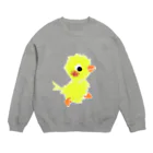 🤍一ノ瀬 彩 🐇⸒⸒ suzuri支店🤍の甘えんぼヒヨコ【ゆめかわアニマル】 Crew Neck Sweatshirt