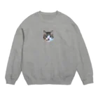 あすぱのわんぱく猫くん Crew Neck Sweatshirt