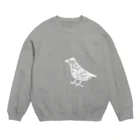 おこまりshopの白い鳥 Crew Neck Sweatshirt