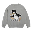 ロゴTシャツのひよこ堂のイケメンペン太 ペンギン PENGUIN 胸ポケットにボールペン Crew Neck Sweatshirt