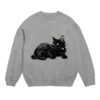 tomidoronの黒ネッコ Crew Neck Sweatshirt