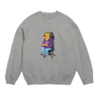 9s9のGaming Bear　ゲーミングくまちゃん Crew Neck Sweatshirt