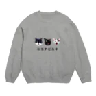 ユカイナミライ舎yukainamirai-miraixxxのニコチビユキぺろり Crew Neck Sweatshirt