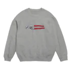 さび猫の僕のアンギラ（赤） Crew Neck Sweatshirt